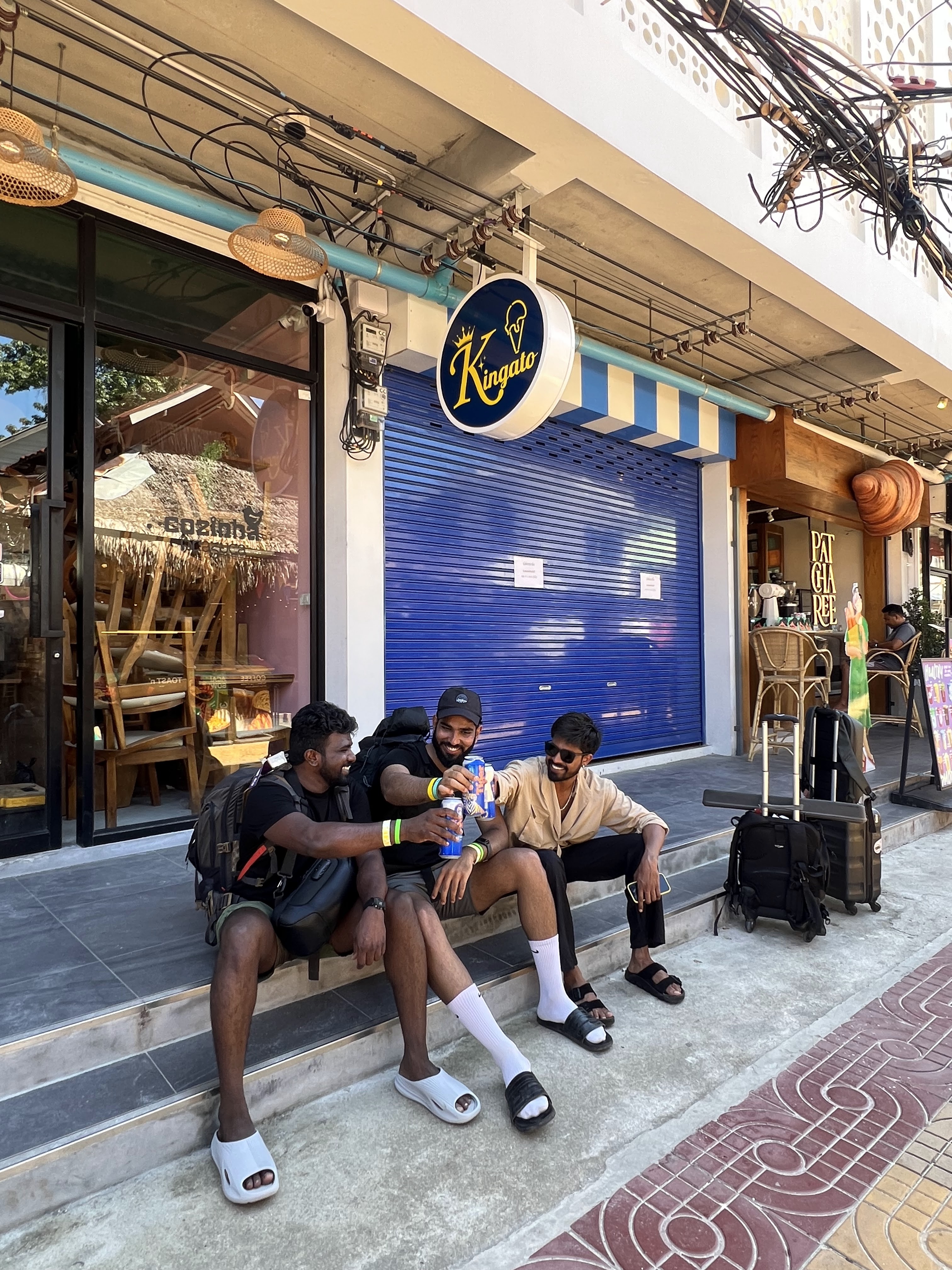 Solo traveler looking at a map